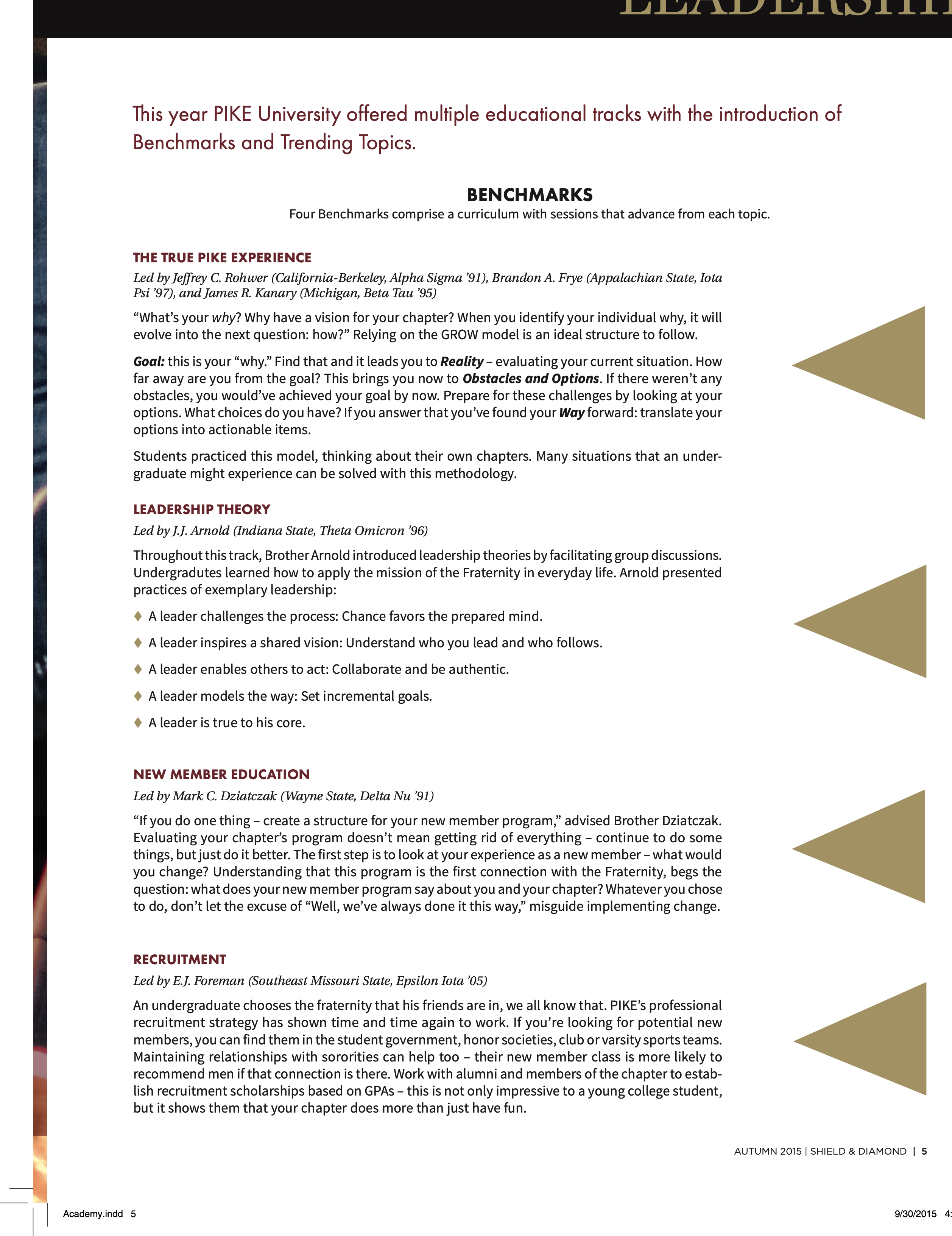 Pike University: Leadership, Autumn 2015